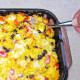 Cheesy Chicken, Yellow Rice and Black Bean Casserole