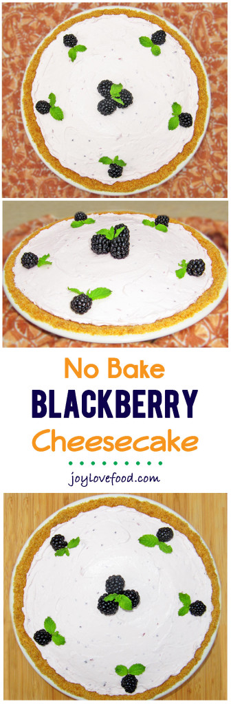 No Bake Blackberry Cheesecake