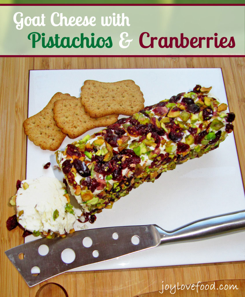 Goat Cheese with Pistachios and Cranberries