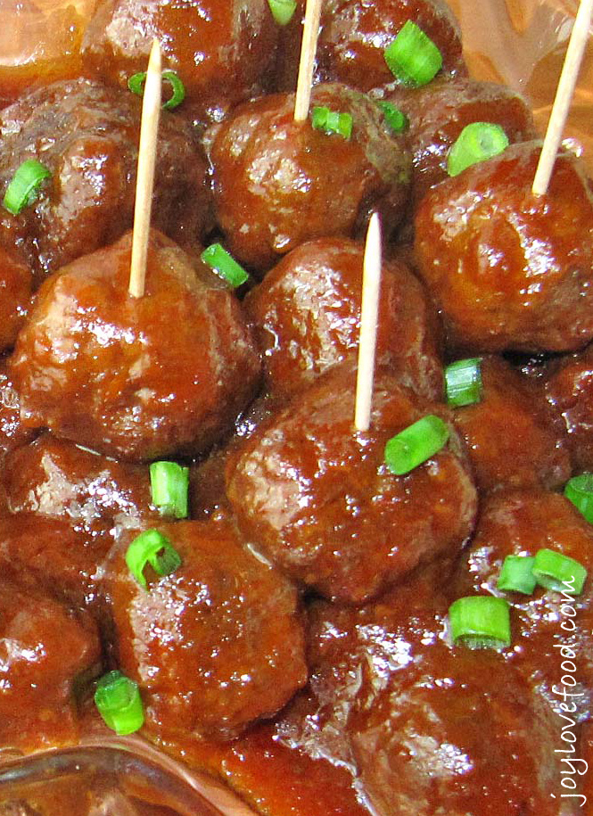 Slow Cooker Sweet & Sour Meatballs - Joy Love Food