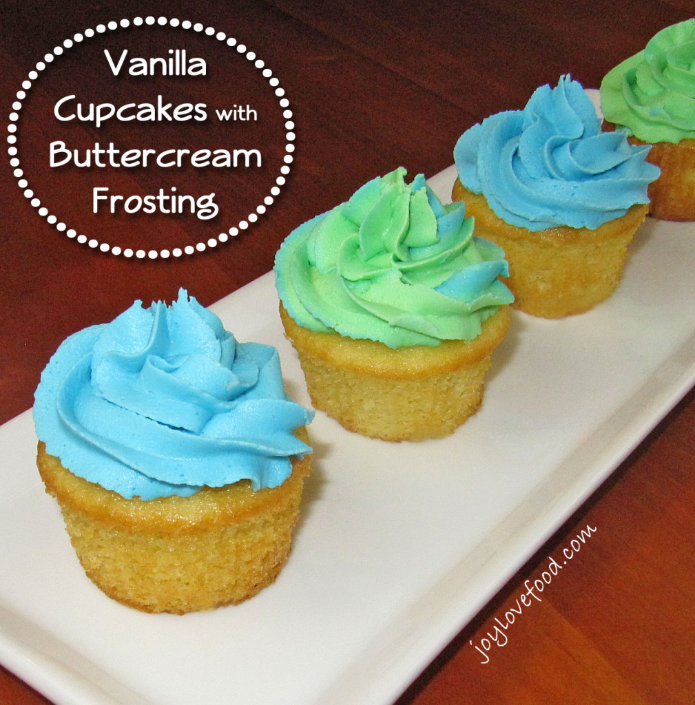 Vanilla Cupcakes with Buttercream Frosting