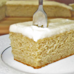 Brown Sugar Banana Snack Cake with Vanilla Frosting
