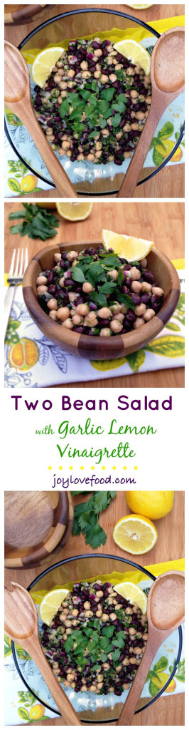 Two Bean Salad with Garlic Lemon Vinaigrette