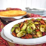 Pan Roasted Brussels Sprouts with Cranberries and Pecans + Chicken Pot Pie