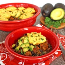 Tex Mex Chicken Casserole with Cornbread Topping