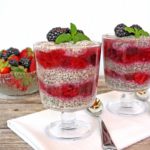 Two Berry Vanilla Chia Seed Pudding Parfaits