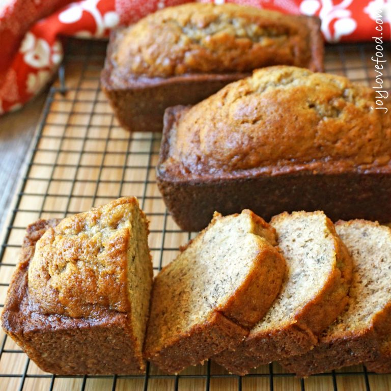 Spiced Banana Bread Mini Loaves - Joy Love Food