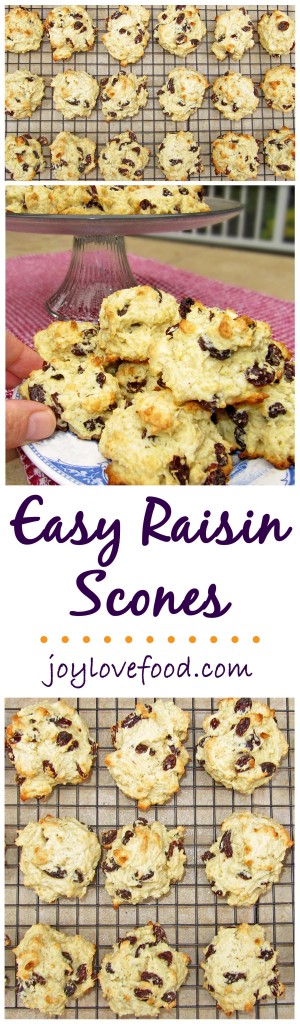 Easy Raisin Scones - These delicious, buttery scones are so easy to put together, perfect for breakfast or a snack anytime.