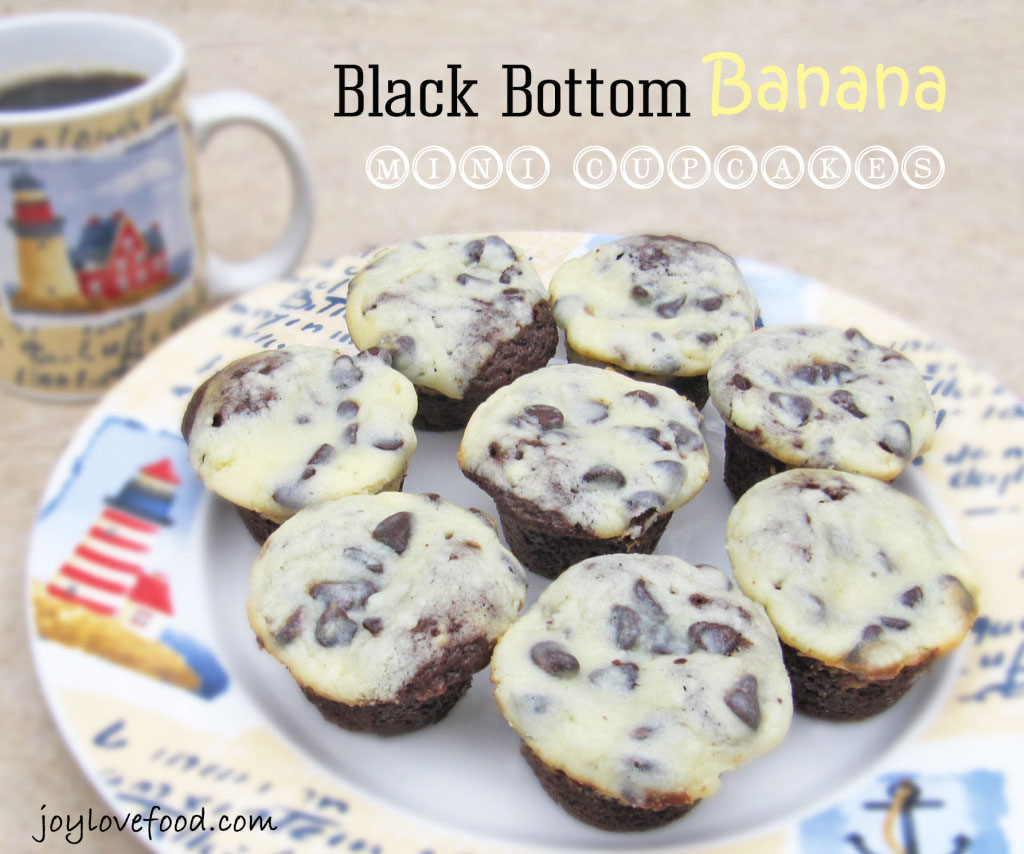 Black Bottom Banana Mini Cupcakes