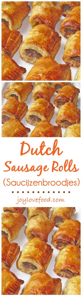 Dutch Sausage Rolls (Saucijzenbroodjes) – spiced meat rolled in puff pastry, a delicious appetizer or snack, perfect for the holiday season or anytime.