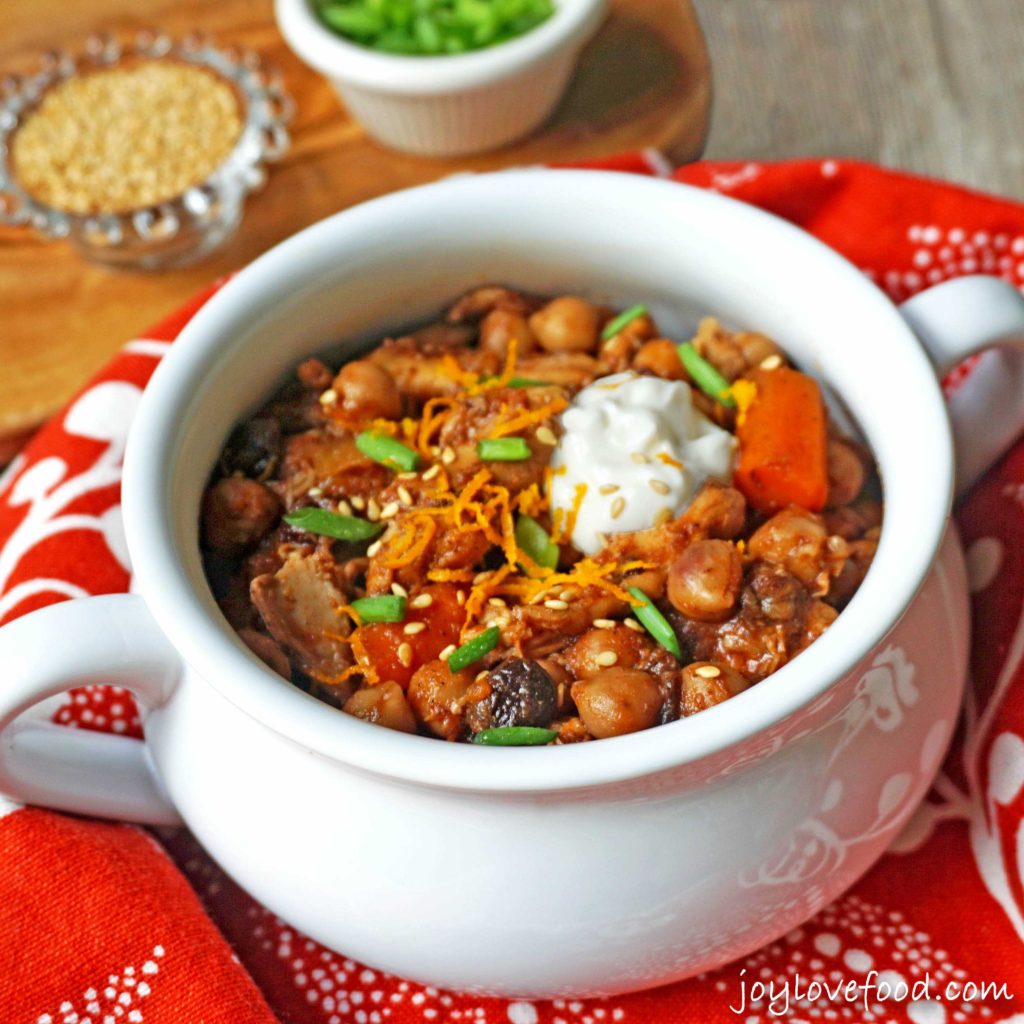 Crock Pot Chicken, Carrot and Chickpea Tagine