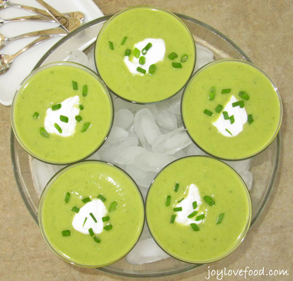 Chilled Sweet Pea and Mint Soup