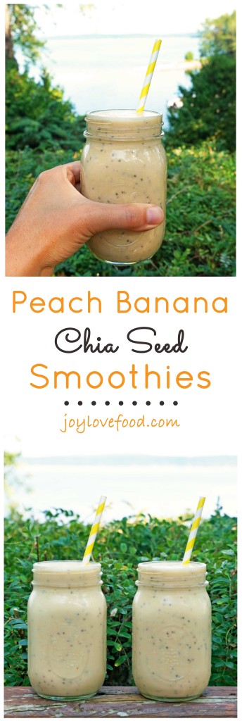 Peach Banana Chia Seed Smoothies