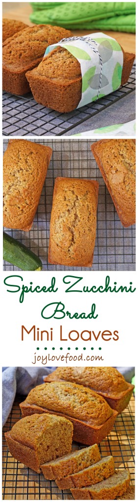 Spiced Zucchini Bread Mini Loaves - a slice or two of these delicious, subtly spiced, little loaves is the perfect summertime treat.