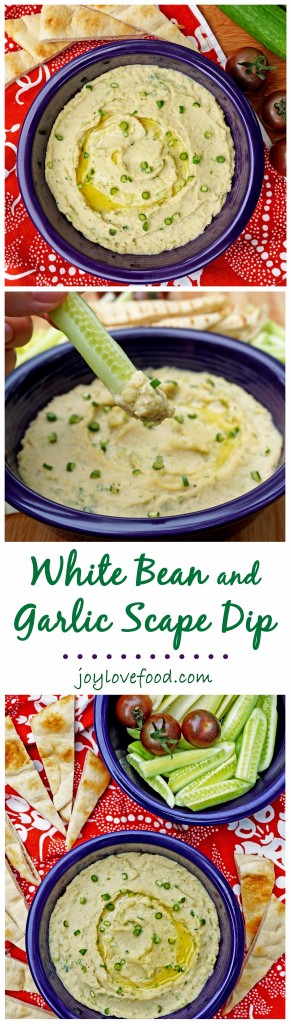 White Bean and Garlic Scape Dip