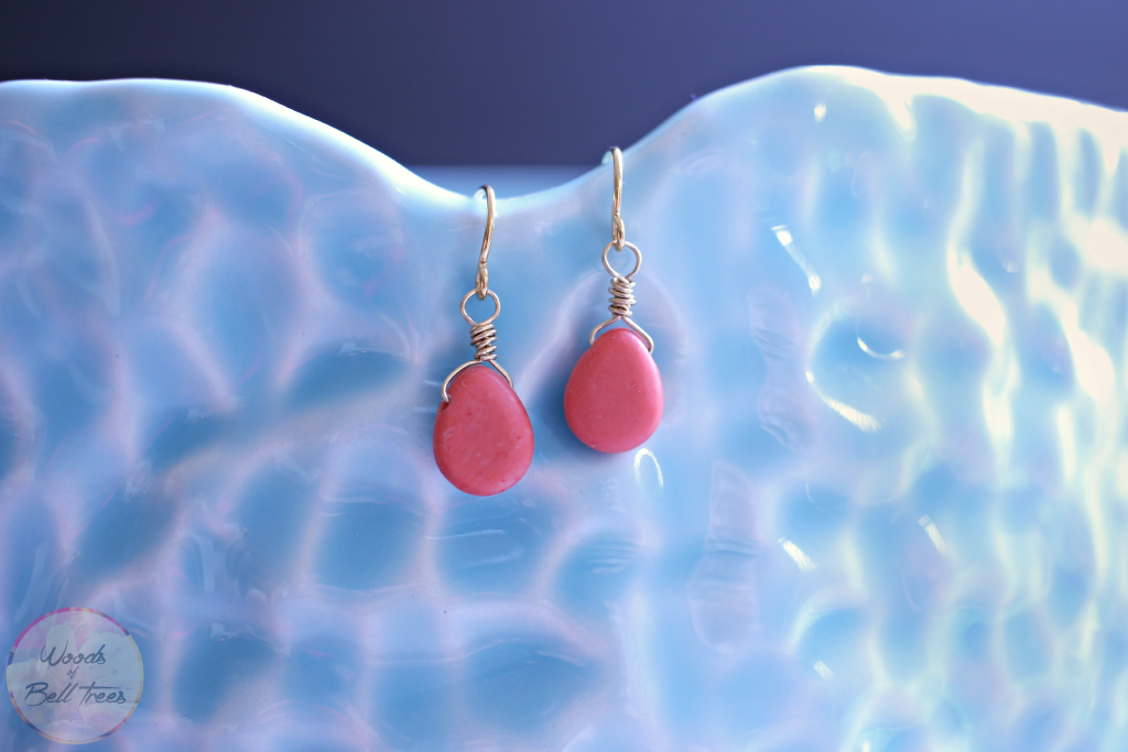 week30 - coral earrings