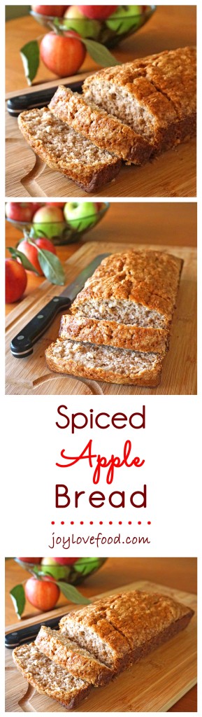 Spiced Apple Bread - this delicious, subtly spiced apple bread is the perfect autumn treat. Enjoy a slice or two with a cup of coffee in the morning or anytime you're craving a little something sweet.
