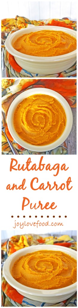 Rutabaga and Carrot Puree - a creamy, delicious side dish, with a touch of sweetness and a subtle spicy kick, a great addition to your holiday table or dinner anytime.