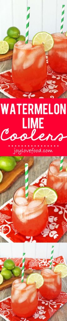 Watermelon Lime Coolers - these light and refreshing coolers are perfect for anytime you'd like some bright and cheerful refreshment.