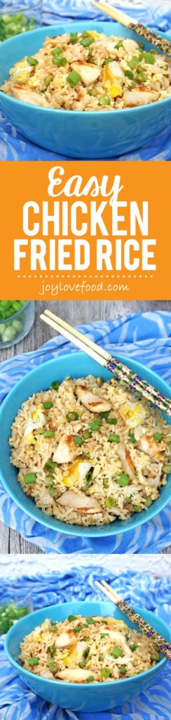 Easy Chicken Fried Rice - skip the takeout, this delicious fried rice is so easy to make and ready in under twenty minutes. #ad