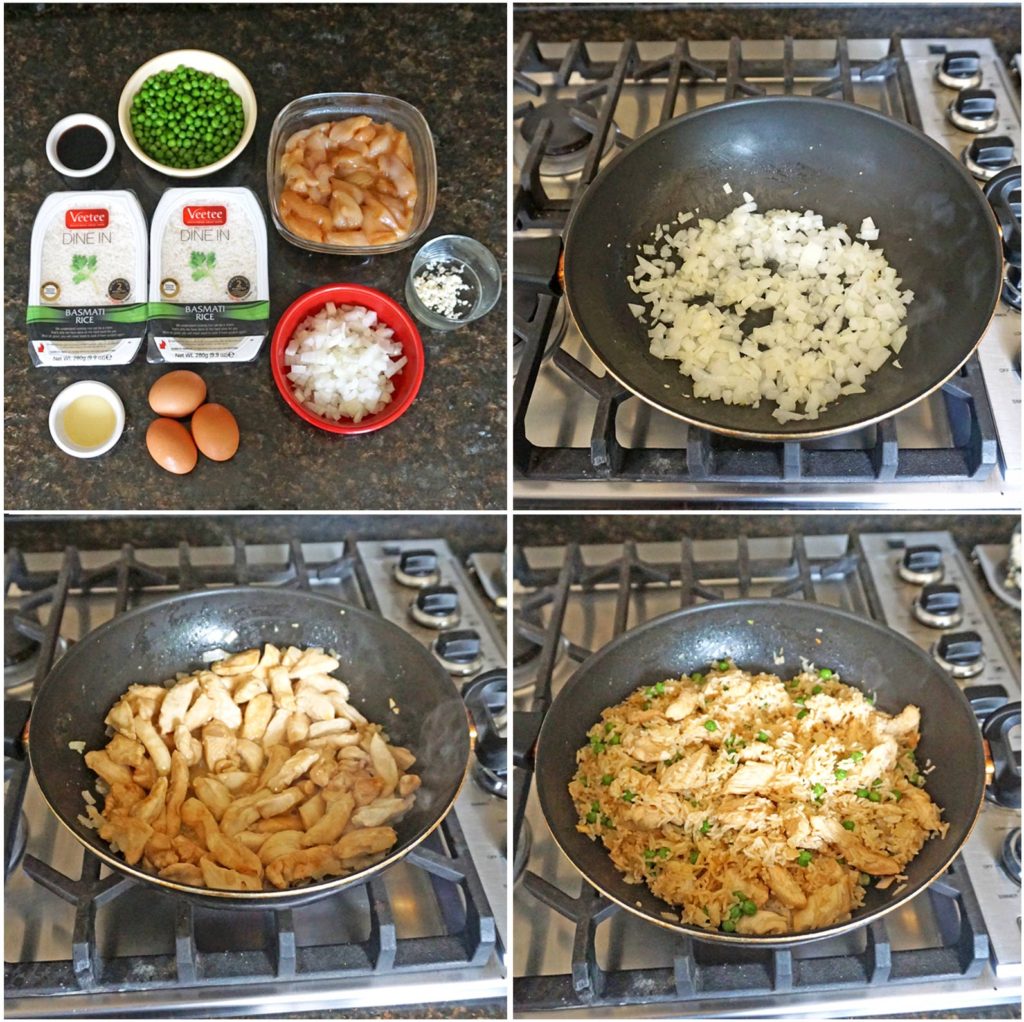Easy Chicken Fried Rice process steps