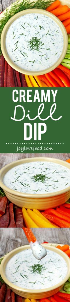 Creamy Dill Dip - a fresh, delicious and healthy dip that is full of flavor, perfect for a party or get together.