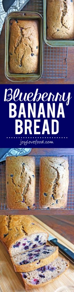 Blueberry Banana Bread - soft, delicious and bursting with blueberries, this fragrant bread is perfect for a quick breakfast or snack anytime.